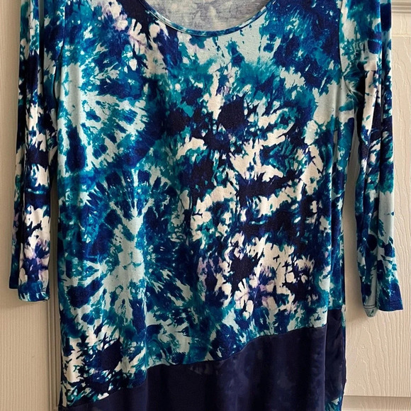 CUPIO~VIBRANT BLUE TUNIC~LG - Picture 3 of 6